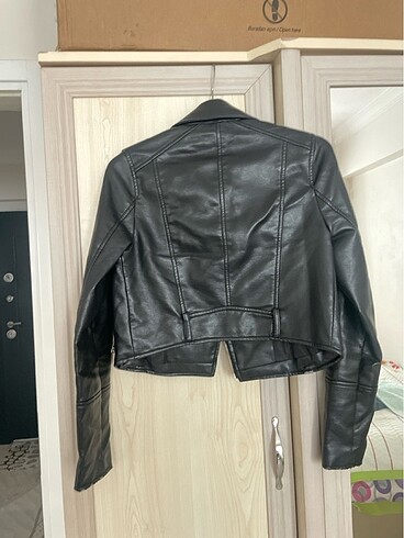 Pull and bear deri ceket - Görsel 5