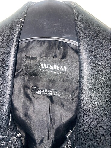 xs Beden siyah Renk Pull and bear deri ceket