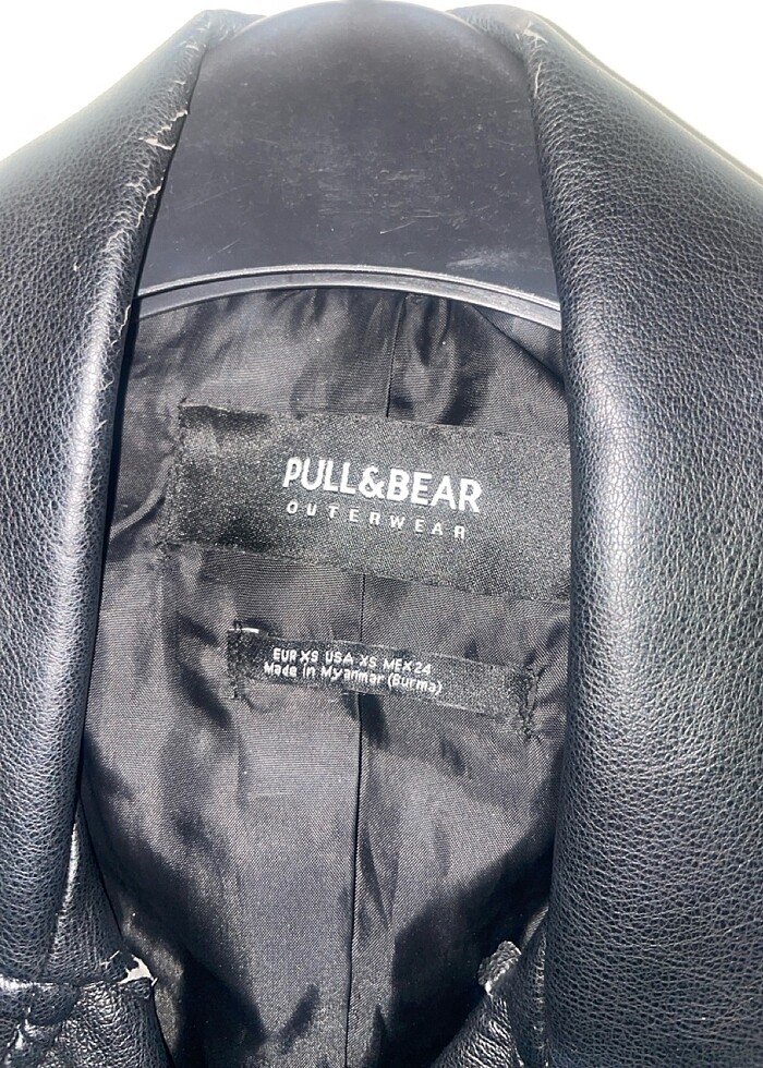 Pull and bear deri ceket - Görsel 4