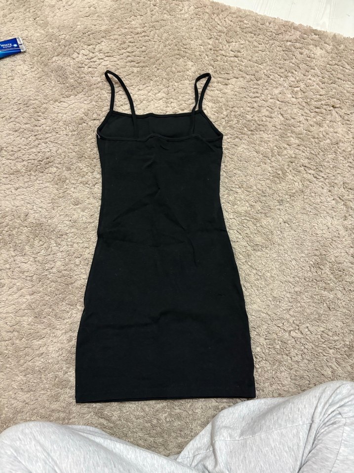 Antrasit Strappy Mini Elbise - Görsel 4