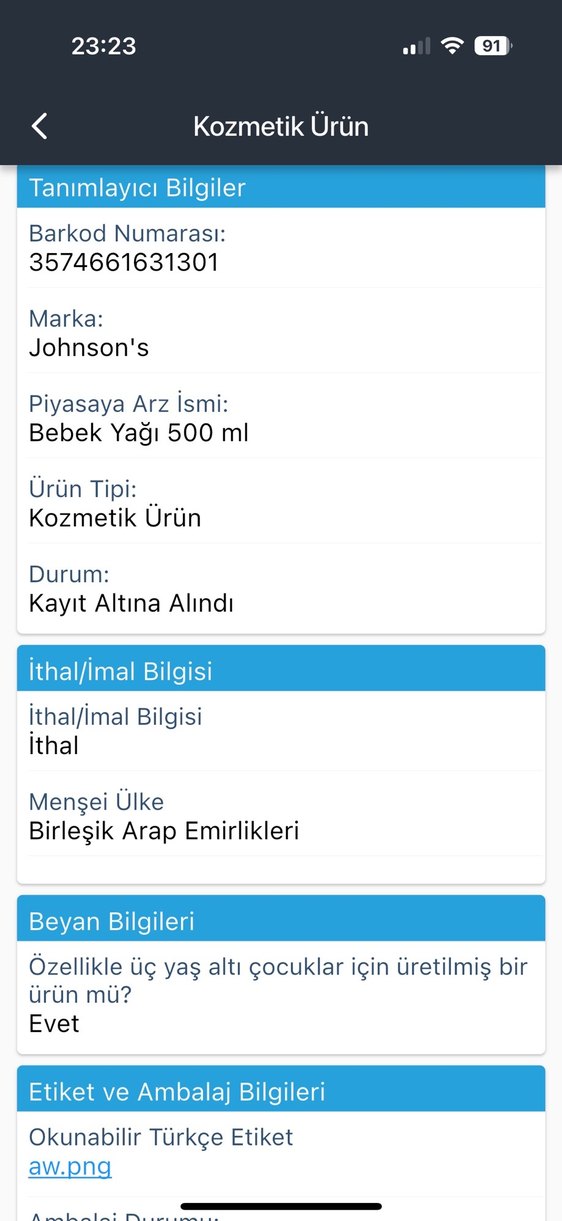 Johnson's Bebek Yağı 500ml - Boya İçermez - Görsel 3