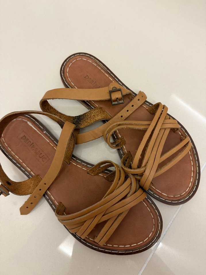 Hakiki Deri Sandalet, Deripabuç - Görsel 3