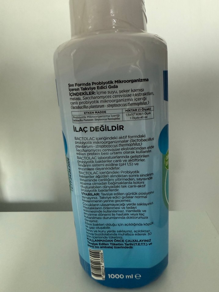 Bactolac Probiyotik Canlı Sıvı - Görsel 3