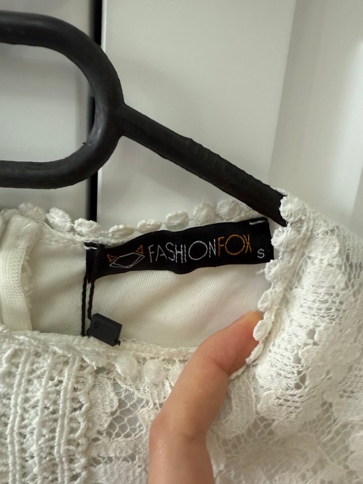 Dantel İşlemeli Beyaz Abiye Elbise - Görsel 3