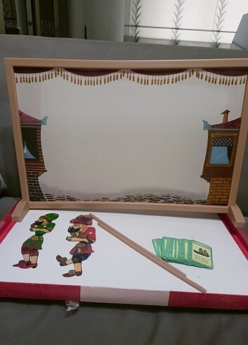 Beden Hacivat ile Karagöz orjinal tasvirli gölge oyuncağı