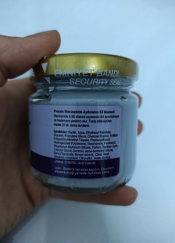  Beden Aktif Karbonlu Maske, Niacinamide Maske (2 adet)