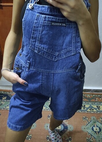 Kadın Jean Salopet Tulum - Görsel 13
