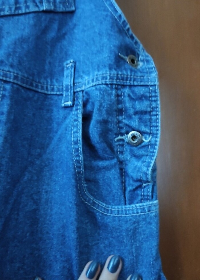 Kadın Jean Salopet Tulum - Görsel 3