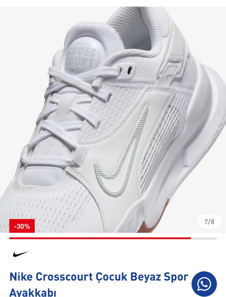 Nike Crosscourt Beyaz Spor Kadın Ayakkabı - Görsel 4