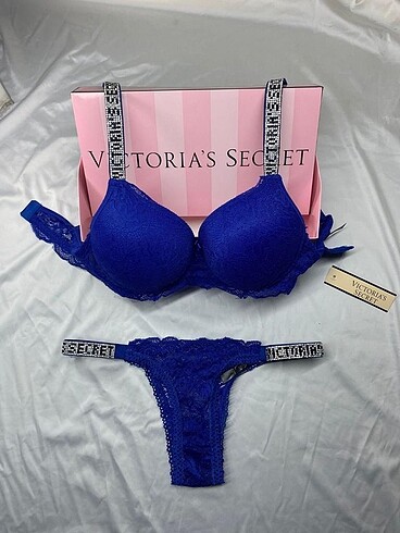 l Beden lacivert Renk Victorias Secret Sütyen Takımı