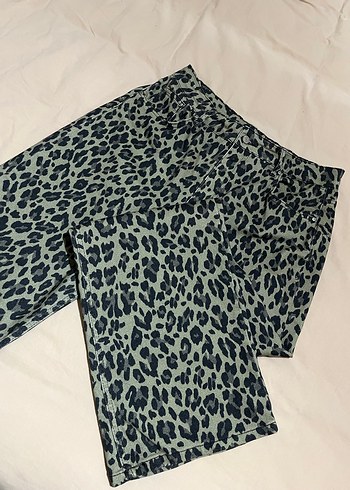 Leopar Desenli Kadın pantolon - Görsel 2