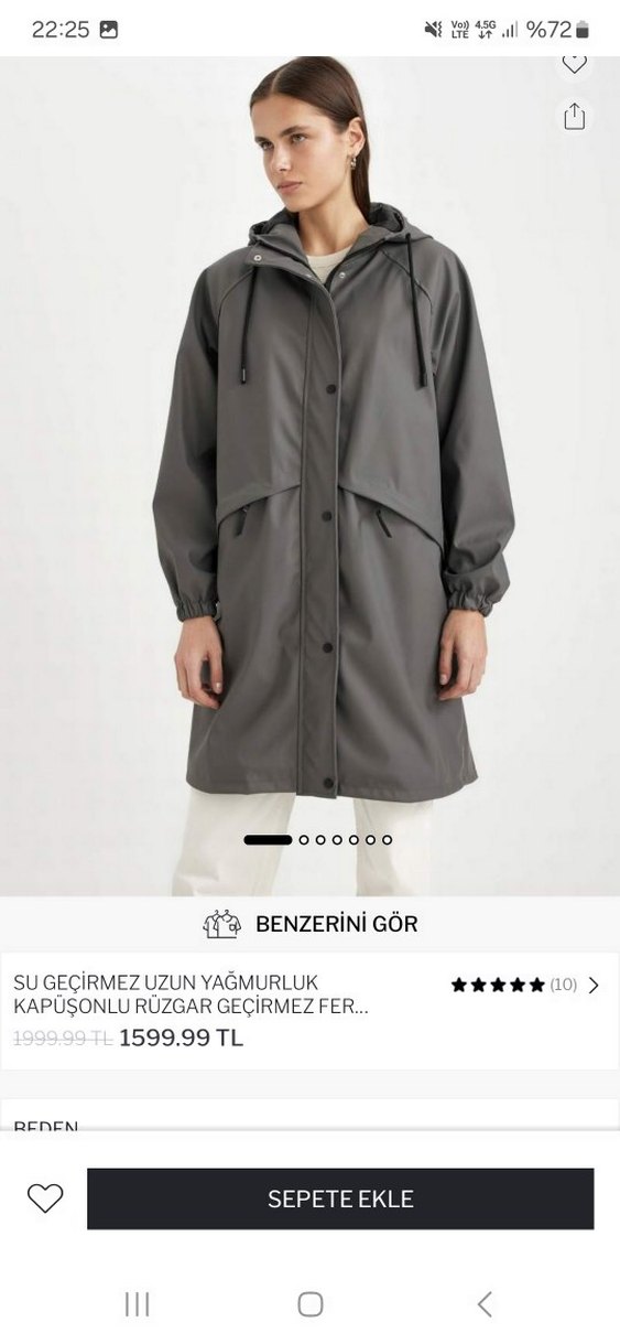 Kadın su geçirmez Yağmurluk - Görsel 2