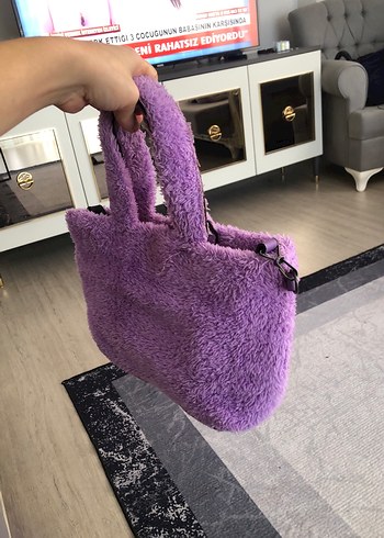 Beden Mor Peluş Kadın El Çantası
