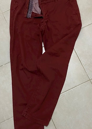 Bordo Regular Fit Midi Erkek Pantolon