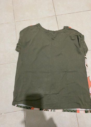 Bohem Tarzı Desenli Kısa Kollu Hamile Tişörtü - Görsel 3