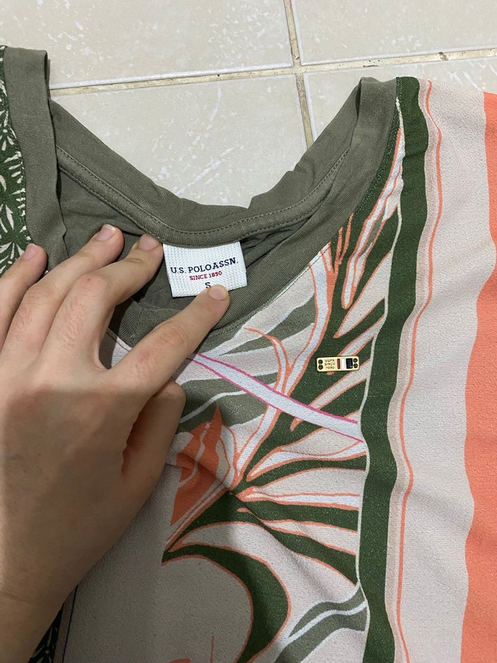 Bohem Tarzı Desenli Kısa Kollu Hamile Tişörtü - Görsel 2