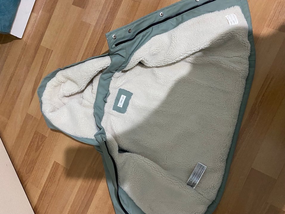 Erkek Çocuk Gri Düğmeli Kaban - Görsel 3