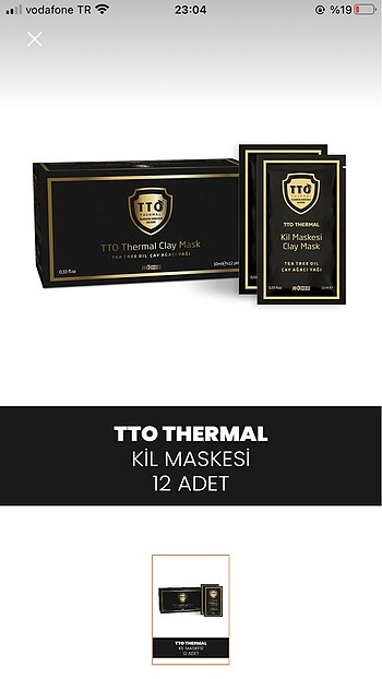 TTO thermal kil maskesi (çay ağacı yağlı)