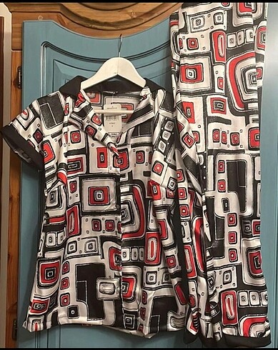 s Beden Saten pijama takımı