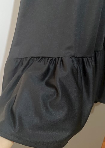 Siyah Uzun Kollu Gotik Salaş Elbise - Görsel 3