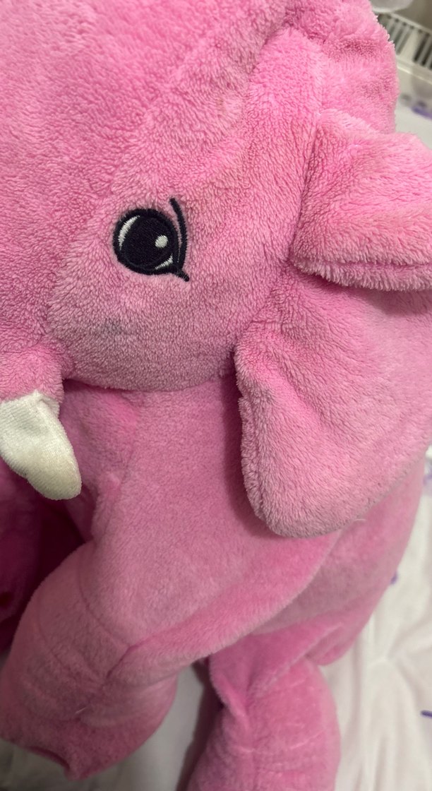 Pembe Peluş Fil Oyuncak - Görsel 3