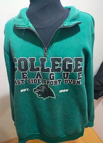 Erkek Koton Kolej Sweatshirt