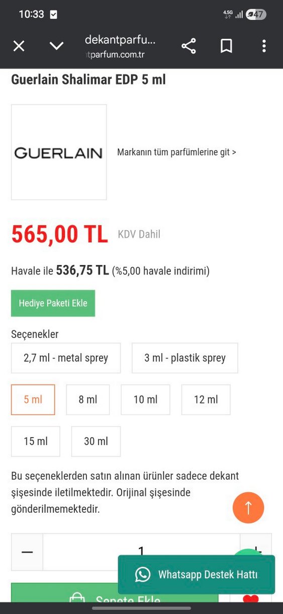 Guerlain Shalimar Dekant Parfümü 5 ml - Görsel 2