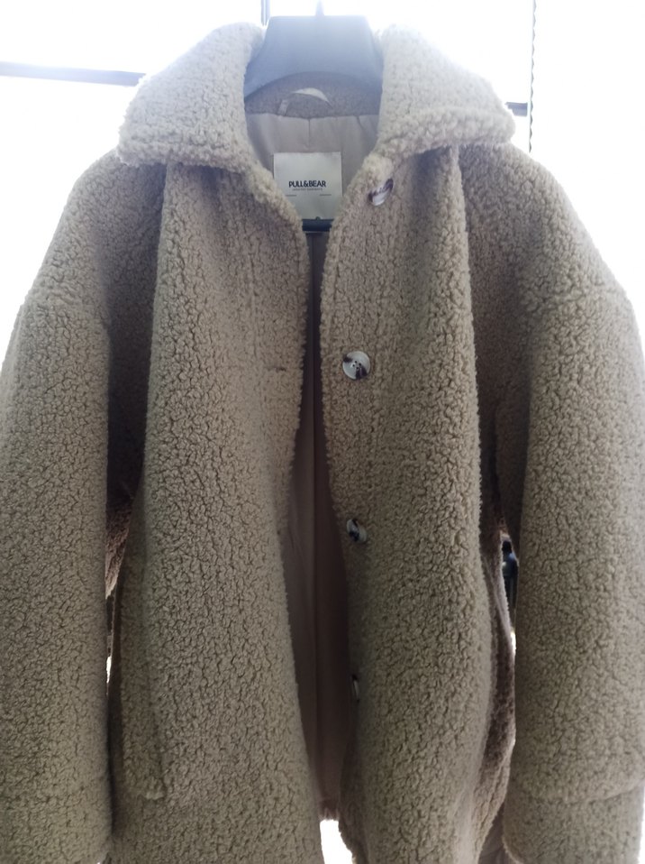 Pull&Bear Ekru Peluş Ceket — görsel 2/9