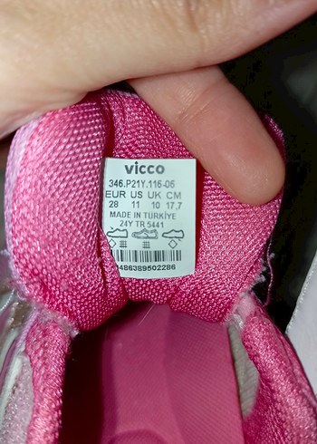Kız Çocuk Vicco Pembe Cırtcırtlı Spor Ayakkabı - Görsel 4