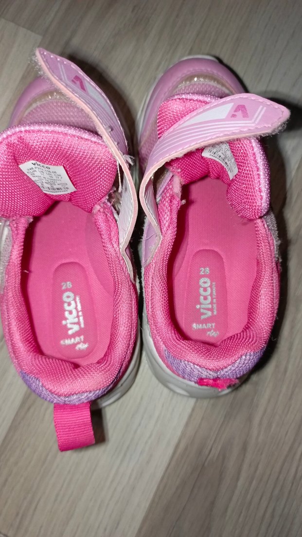 Kız Çocuk Vicco Pembe Cırtcırtlı Spor Ayakkabı - Görsel 5
