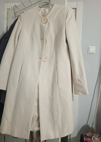 Ekru Kadın Kaban - Görsel 2