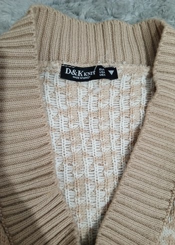 Bej Kadın Örgü Yün Süveter - Görsel 2