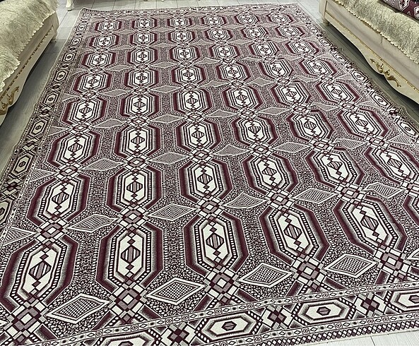 Beden bordo Renk Dokuma halı örtüsü 6m²(195cm x 295 cm)