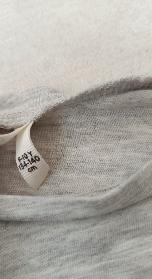 Gri Pamuklu Kız Sweatpants ve Tişört Takımı - Görsel 2