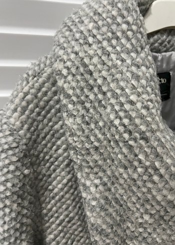 Gri Dokulu Kadın Kaban - Görsel 4