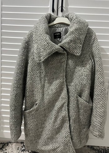 Gri Dokulu Kadın Kaban - Görsel 2