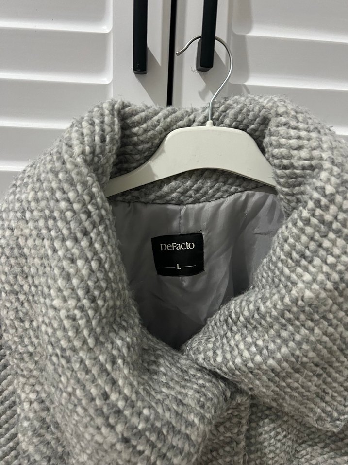 Gri Dokulu Kadın Kaban - Görsel 3