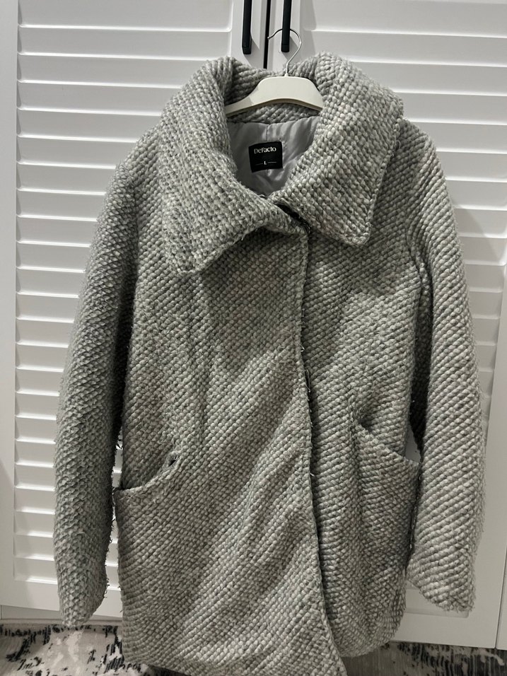 Gri Dokulu Kadın Kaban - Görsel 2