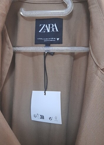 m Beden kahverengi Renk Zara Trenckot
