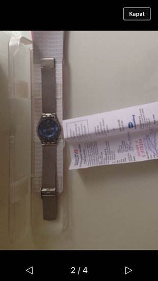 universal Beden gri Renk Gümüş Kordonlu Swatch Saat