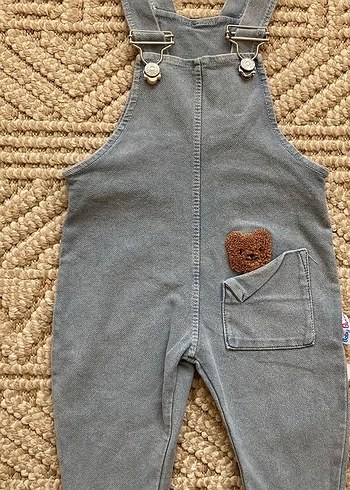 Gri Erkek Çocuk Denim Salopet