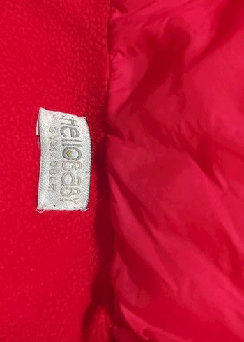 Kapüşonlu Kırmızı Erkek ve kızÇocuk Mont - Görsel 2