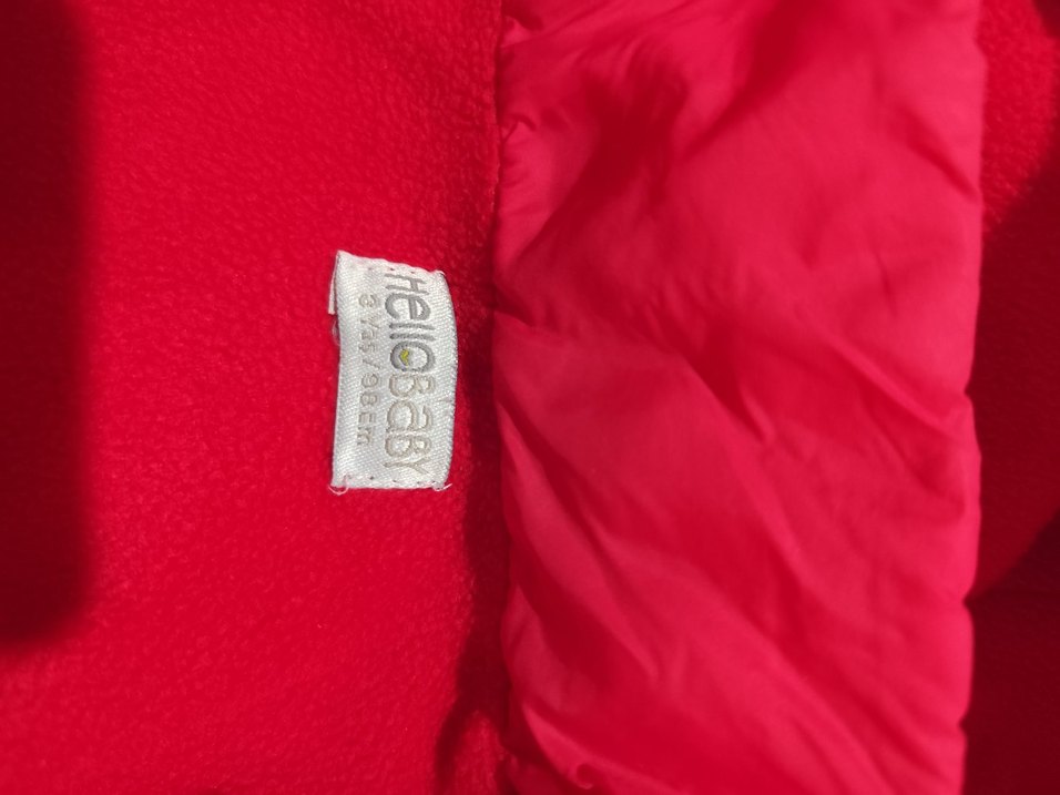 Kapüşonlu Kırmızı Erkek ve kızÇocuk Mont - Görsel 2