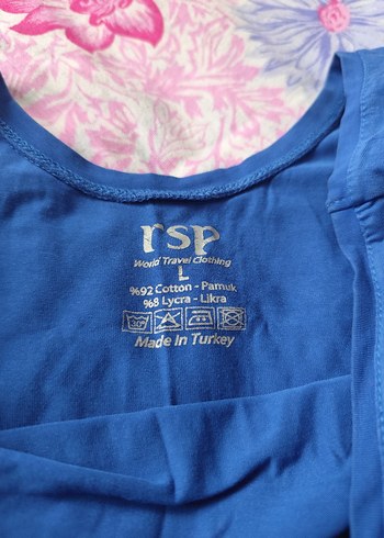 Mavi Pamuklu Tişörtü - Görsel 2