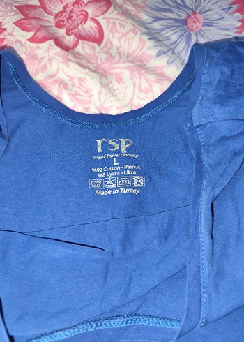 Mavi Pamuklu Tişörtü - Görsel 3