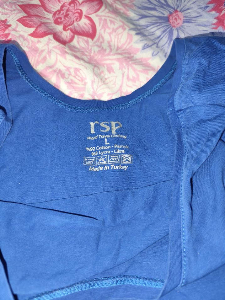 Mavi Pamuklu Tişörtü - Görsel 3