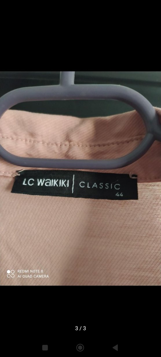 Pembe Uzun Keten Kadın Gömlek - Görsel 2