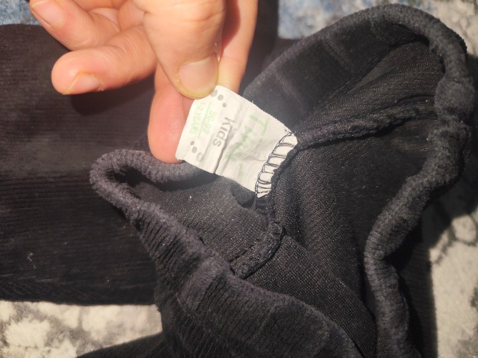 Kız Çocuk Gri kadife Tayt - Görsel 2