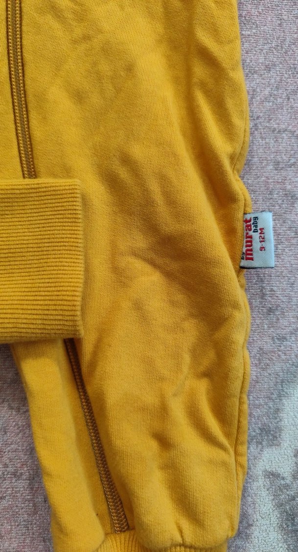 Sarı Kapüşonlu Bebek Tulumu - Görsel 2