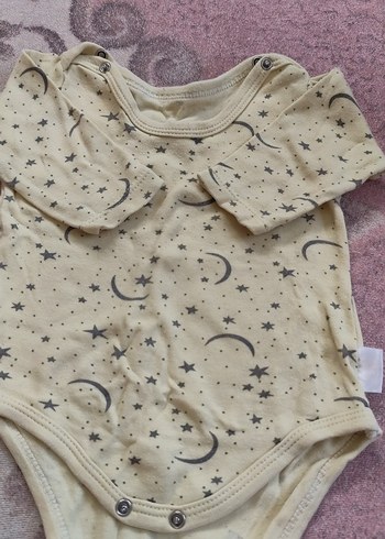 Bej Pamuklu Kolsuz Bebek Body - Görsel 2